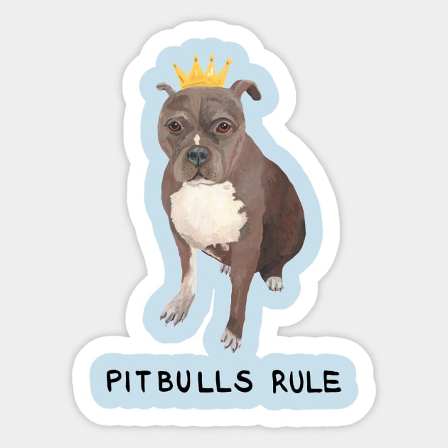 Pitbulls Rule Sticker by Das Brooklyn